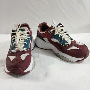 Skechers D’Lites With Memory Foam Insole Sneaker Shoes Womens 8.5